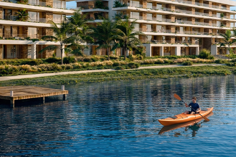 Muelle para actividades náuticas sin motor