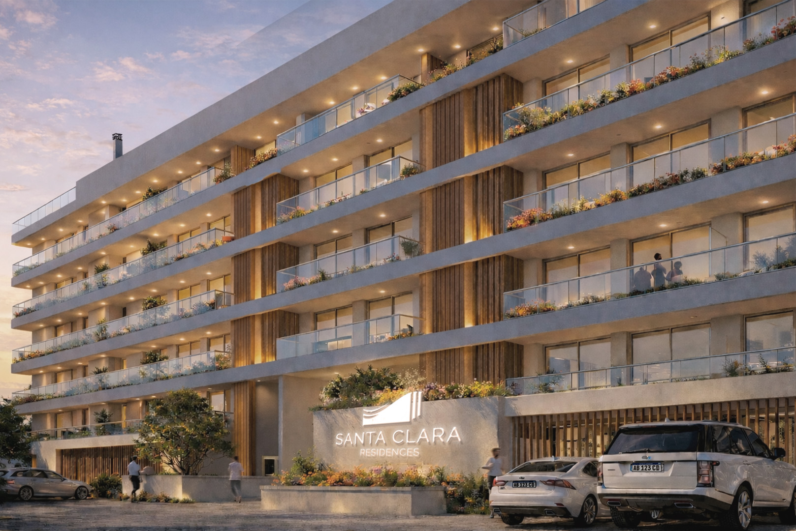 Santa Clara Residences — vista desde la laguna